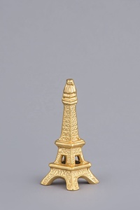 Eiffel Tower Sculpture Gold Plated Metal Figure Modern Handmade Tabletop <b>Decoration</b> for Living Room or Office Desk - Product Image 2
