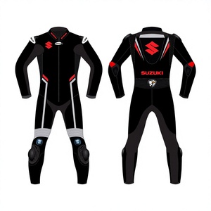 Traje de Carreras de Motocicleta de Cuero Zuzuki GSXR, Mono de Una Pieza, Protector OEM CE, Manga Larga, 280g - Product Image 1