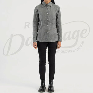 Wholesale Women Genuine Suede <b>Leather</b> <b>Jacket</b> Custom Design Ladies Soft Suede Coat Women Suede <b>Leather</b> <b>Jacket</b> Soft Touch OEM - Product Image 3