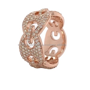 Anillo de compromiso de moissanita auténtica con incrustaciones, joyería hip hop, anillo de moissanita con incrustaciones de diamantes para hombres, regalos de aniversario - Product Image 2