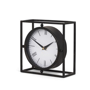 Horloge murale mécanique minimaliste à piles, design circulaire, sonnerie horaire, aiguilles noires, décoration moderne - Product Image 3