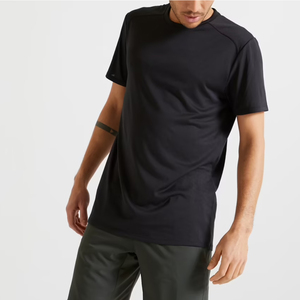 100% Cotton Men's Regular Fit O-Neck Casual Short Sleeve <b>Blank</b> Design Quick Dry Breathable T-Shirt Customizable Fabric <b>Weight</b> - Product Image 1