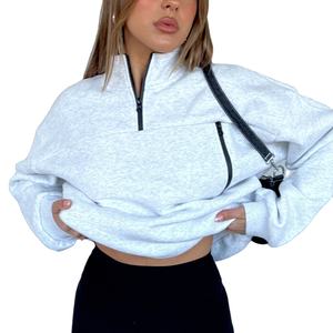 T-shirt à manches tombantes en molleton de haute qualité respirant à séchage rapide pour femmes en coton français 100% à motif uni pour l'été - Product Image 1