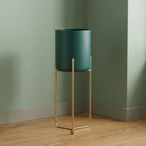 Support de plante en acier avec jardinière en fer, support de pot de fleurs moderne en métal haut pour la décoration intérieure et extérieure de la maison et du jardin - Product Image 3