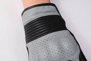 Gants de moto universels en cuir, protection complète des doigts, respirants, compatibles écran tactile, fermeture auto-agrippante - Product Image 3