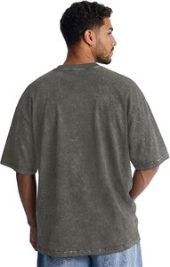 T-shirt surdimensionné vintage délavé à l'acide pour homme, en coton épais, style streetwear décontracté - Product Image 3