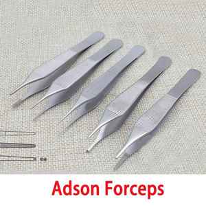 Pinces manuelles en acier inoxydable Adson pour rhinoplastie, chirurgie plastique, cartilage, pouce, oculoplastie, avec 2 ans de garantie - Product Image 1