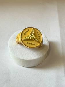 Anillo Geométrico Triangular Redondo de Latón Chapado en Oro para Hombre, Joyería de Moda, Regalo Hecho a Mano, Venta al Por Mayor - Product Image 1