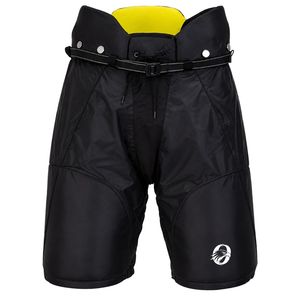 Women <b>Black</b> Yellow Padded Ice Hockey Shorts with Waist Belt Protective Polyester Sports Shorts Performance Clothing - Product Image 1