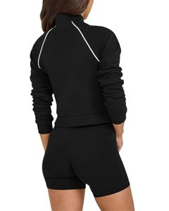Chaqueta Cortavientos Ligera y Transpirable para Mujer, Fabricada a Medida, con Cierre Completo y Cuello Alto, para Yoga, Running, Gimnasio y Deportes - Product Image 2