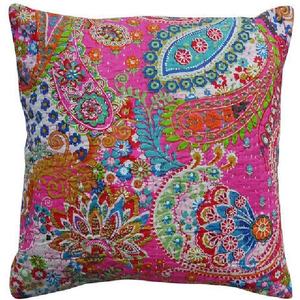 Nouvelle arrivée fait à la main coton Kantha housses de coussin fermeture éclair plus proche canapé traditionnel décoration de la maison housses de coussin - Product Image 6