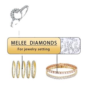 เพชรเมลีทรงกลมเจียระไนแบบบริลเลียนท์ ผลิตในห้องปฏิบัติการด้วยกระบวนการ HPHT ขนาด 1.0 มม. ถึง 3.2 มม. สีขาว ความสะอาดระดับ VVS VS เพชรสังเคราะห์แบบเม็ดเดี่ยวสำหรับทำเครื่องประดับ - Product Image 5