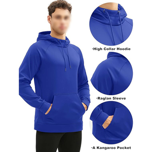 Sudadera Deportiva con Parte Inferior Abierta para Hombre, Sin Puños, Corte Holgado, Mezcla de Algodón, Estilo Informal para Gimnasio y Entrenamiento - Product Image 4