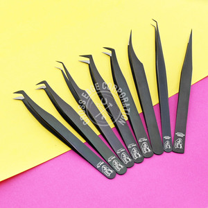 High-Quality Lashes False 90-Degree Lash Tweezer Eyelashes Wispy Volume Bulk Fiber Tip Tweezer Lashes Sets Pack Mink Eyelashes - Product Image 1