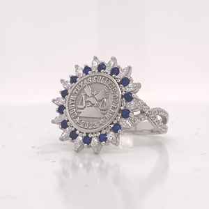 Anillo Escolar BOJ 078, Anillo Universitario y de Colegio, Anillo de Graduación para Mujer, Anillo Personalizado con Año de Graduación, Anillo en Oferta a Bajo Precio - Product Image 1