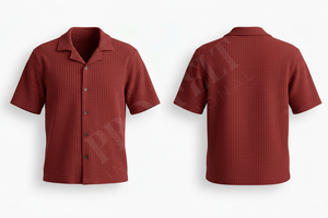 Chemise en flanelle décontractée à manches longues et boutonnée, extensible, légère, en tricot côtelé, respirante, confortable et tendance pour l'été - Product Image 3