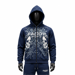 Custom Y2K <b>Grunge</b> Skull Graphic Full Zip Up <b>Hoodie</b> Men Oversized Vintage Streetwear Hip Hop Fleece Sweatshirt Unisex Jacket - Product Image 1