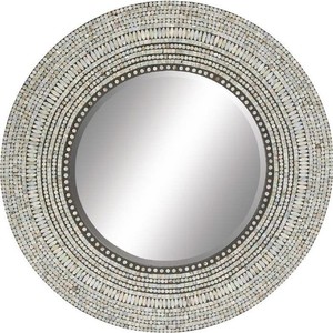 Handcrafted Willow Wood <b>Wall</b> <b>Mirror</b> 28x28 Rustic Round <b>Light</b> Brown Sustainably Sourced Bathroom Bedroom Decor India - Product Image 2