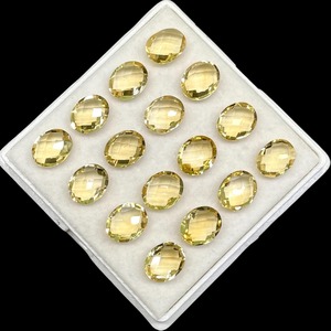 ซิทรินธรรมชาติ 11x9 มม. รูปไข่ทรงบริโอเล็ตต์ พลอยแท้สีเหลืองซิทริน ไม่ผ่านการปรับแต่ง คุณภาพพรีเมียม พลอยเจียระไน - Product Image 2