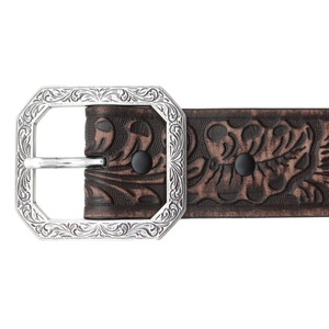 Ceintures en cuir de vachette personnalisées avec logo, style western vintage de haute qualité, faites à la main, unisexes, prix de gros – Offre spéciale - Product Image 2