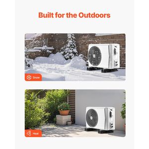 <b>Mini</b> Split Air Conditioning Systems Floor Mounting Base Kit 9000-36000BTU <b>AC</b> Heat Pump with Furniture Pads Ground Base Pad - Product Image 6