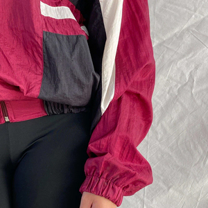 Chaqueta Deportiva con Bloques de Color, Cierre de Cremallera, Estilo Deportivo, Material de Poliéster Transpirable, Cuello Alto, Corte Corto, Unisex, Primavera - Product Image 4