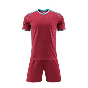 Ensemble de maillots de football pour hommes, col en V, manches courtes, rose, bleu, motif géométrique, évacuation de l'humidité, toutes saisons, polyester - Product Image 5