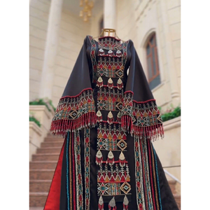 Robe longue traditionnelle afghane pour femmes avec broderie ethnique artisanale - Product Image 4