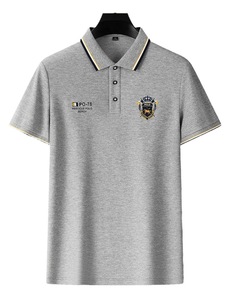 Nouveau Polo Homme Tendance en Tissu Tricoté Respirant Couleur Unie Brodé – Idéal Affaires et Loisirs - Product Image 6