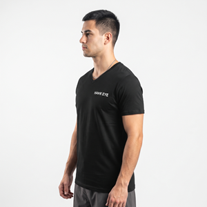 Camiseta de Cuello en V para Hombre, de Algodón Grueso y Transpirable, Corte Regular, Lisa, Ropa con Estampado Personalizado para Uso Diario - Product Image 6