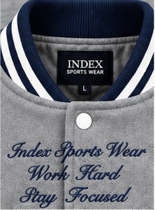 Chaqueta Varsity de PU para Hombre, Estilo Preppy, con Logotipo Bordado y Parches, Cuello Camisero, Corte Regular, para Otoño - Product Image 6