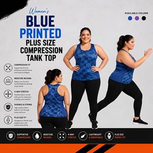 <b>Women</b> Plus Size Workout Tank <b>Top</b> Printed Gym Fitness Singlet Breathable Gym Running Tank Tee Racerback Sportswear Singlet <b>Top</b> - Product Image 4