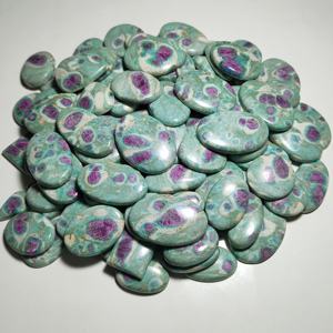 Wholesale Natural Ruby Fuchsite Cabochons Bulk Lot Loose Gemstones for DIY Macrame Pendant Jewelry Making Supplies - Product Image 6