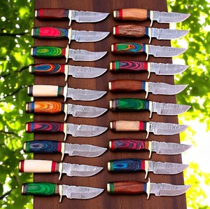 Cuchillos de Damasco Hechos a Mano de Primera Calidad al por Mayor, Juegos de Cuchillos de Caza con Funda para Reventa, Hoja Fija, Precio de Mayoreo, Envío Directo - Product Image 4