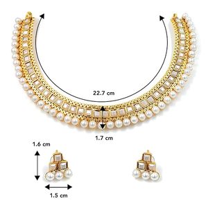 Parure de bijoux plaqué or avec zircon et perles d'imitation, style bohème classique, pour mariage, mode féminine, Third Party - Product Image 3