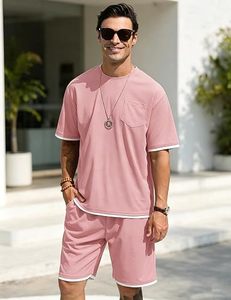 Conjunto de Camiseta sin Mangas y Pantalones Cortos para Hombre con Logotipo Personalizado, Lavado Ácido, 100% Poliéster, Ecológico, Secado Rápido, para Gimnasio y Fitness de Verano - Product Image 5
