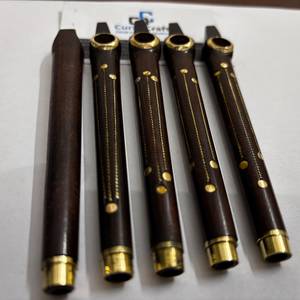 Pipe à fumer Medwakh en bois faite à la main, style arabe, avec travail en laiton, artisanat naturel, imitation antique sculptée, durable - Product Image 2