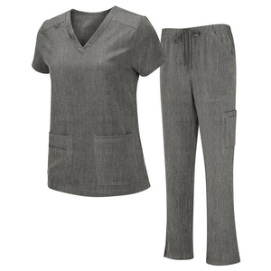High-quality Unisex Medical <b>Scrub</b> <b>Sets</b> Denim Cotton Blends Hospital <b>Scrubs</b> Uniforms - Product Image 6