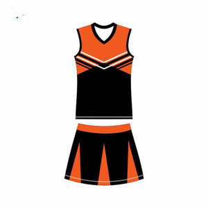 Fournisseur d'uniformes de cheerleading OEM pour femmes, ensemble haut et jupe personnalisés, vêtements de compétition d'équipe - Product Image 4
