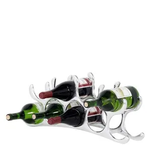Porte-bouteille à vin en métal minimaliste, design artistique contemporain, durable, étanche, 5L, pour salle à manger et fêtes - Product Image 2