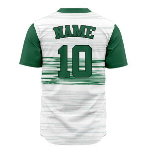 เสื้อเบสบอลแบบซับลิเมชั่นโลโก้สั่งทำ ผ้าโพลีเอสเตอร์ 100% เสื้อซอฟต์บอลเปล่า ติดกระดุมเต็มตัว เสื้อยืดเบสบอล - Product Image 2