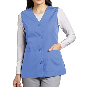 Chaleco Médico Personalizado al por Mayor para Mujer, Ligero, Transpirable, de Tela Elástica de Lona, con Detección de Agujas y Fusión sin Costuras - Product Image 1