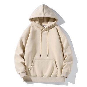 Sudadera con capucha de media cremallera para hombre, estilo hip hop, de calidad premium, holgada, 100% algodón, terciopelo, multicolor, gruesa y pesada, lisa. - Product Image 1