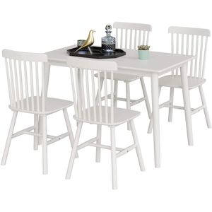 Set di 4 Sedie YS White per Cucina Contemporanea, Struttura in Legno Robusta, per Uso Ristorante - Product Image 1