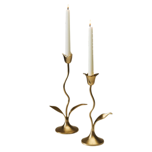 Ensemble de chandeliers en argent, design classique, colonne cannelée, décoration d'intérieur, chandeliers en métal, design moderne, support à bougies décoratif - Product Image 3