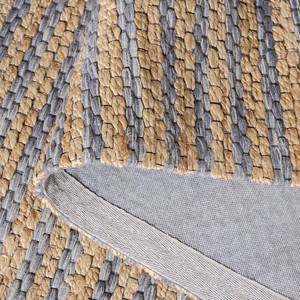 Alfombra de Yute Trenzada a Mano con Patrón Geométrico, Estilo Rústico, Base Antideslizante de Goma, para Pasillo - Product Image 4