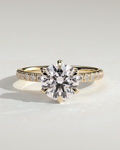 แหวนเพชรเม็ดเดี่ยวทรงกลม 1.5 กะรัต ทองคำแท้ 14K เพชรเพาะเลี้ยงในห้องปฏิบัติการ ฝังแบบ 6 กรงเล็บ ระดับความสะอาด E VVS2 เครื่องประดับหมั้นสุดหรู ปี 2026 - Product Image 1