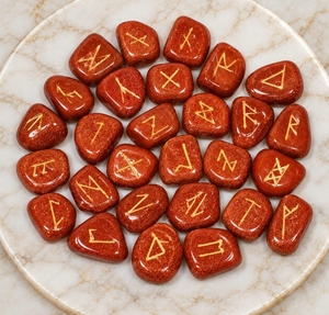 Juego de Runas de Jaspe Rojo Natural Espiritual, Hecho a Mano, Conjuntos de Runas de Ágata, Cristales de Piedras Preciosas al por Mayor, Comprar en Ruhi Agate - Product Image 6