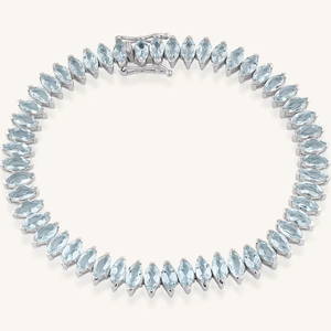 Bracelet en aquamarine en argent sterling 92,5 KLSB-20647 - Product Image 1