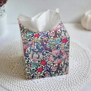 Caja de pañuelos de madera con estampado étnico estilo bohemio para decoración del hogar, accesorio al por mayor - Product Image 1